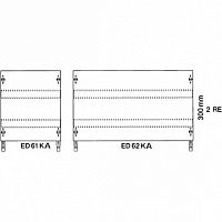 Модуль с 2 DIN-рейками 2ряда/2 рейки |  код. ED 62 KA |  ABB